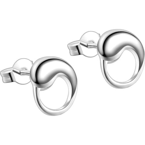 Curved simple high quality Silver Earrings for women fashion jewelry earrings /GCABYFCA GLWZWZYD