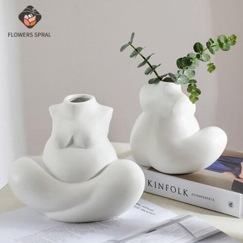 Ceramic Vase Decoration, Nordic Modern Black And White Creative Vase, Restaurant And Cafe Home Decoration, Christmas Gifts