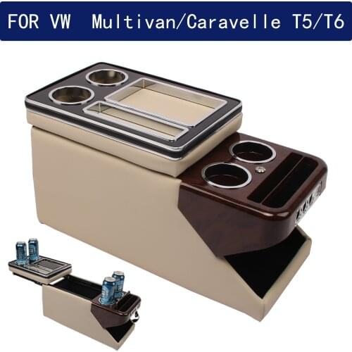 FOR VW Caravelle / Multivan T5 T6 2000-2019 row front railing box set general business armrest central store Business car Mobile