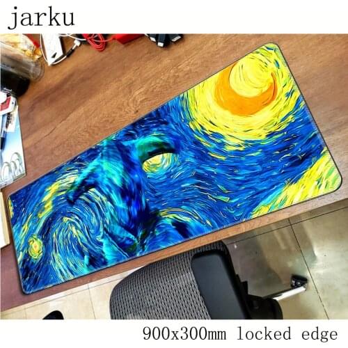 Van gogh pad mouse computador gamer mause pad 900x300X2MM padmouse big Personality mousepad ergonomic gadget office desk mats
