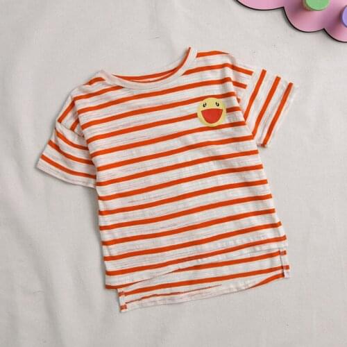 Summer 2020 Casual Cartoon T-Shirt Solid Short Sleeve T-Shirts For Girls High Quality Fashion Girls Tops