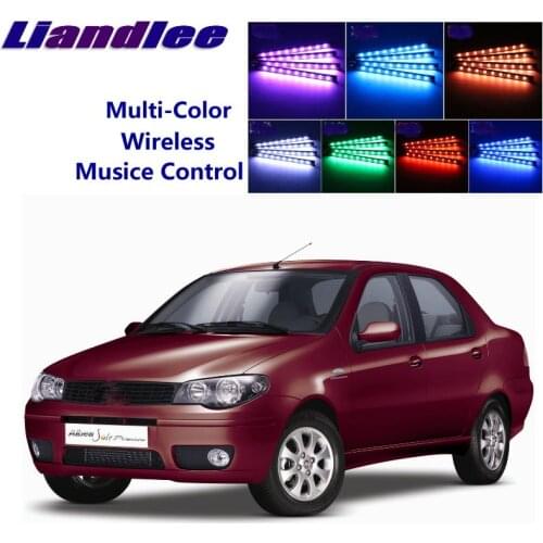 LiandLee Car Glow Interior Floor Decorative Atmosphere Seats Accent Ambient Neon light For Fiat Siena / Albea / Petra