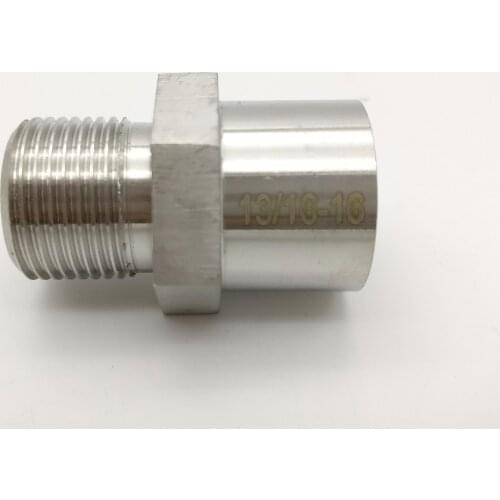 Oil filter sandwich Plate stainless steel connectors adaptor 13/16-16