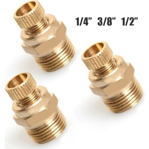 1pc 1/2" 3/8" 1/4" Metal Air Compressor Water Drain Valve Brass Sewage Noise Reduction Male Thread Air Compressor Replacement