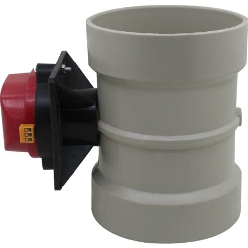 AC220v DC12V/24V Motorized Damper air Duct Vent air Damper Valve PVC 110 160 200