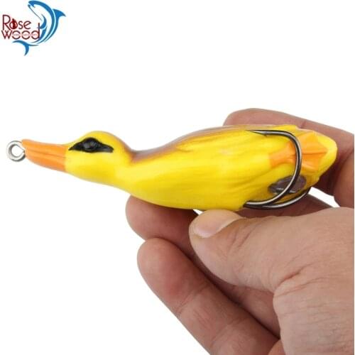 ROSEWOOD NEW 3D Duck Soft Fishing Lure 21.8g 10.5cm Fishing Soft For Sea Fishing Wobbler Bait 5 Colors