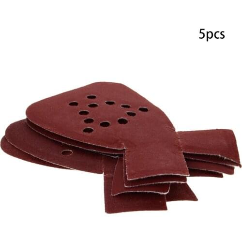 Utoolmart 1set Triangle Dovetail Flocking Sandpaper With 12 Holes 80~800 Grit All 9Models x5pcs/Model Alumina Sanding Sheets