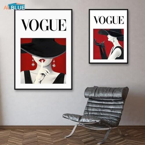 Nordic Poster Print Canvas Art Fashion Woman Vogue Wall Art Paintings For Living Room Minimalist Modern Home Decoration Pictures