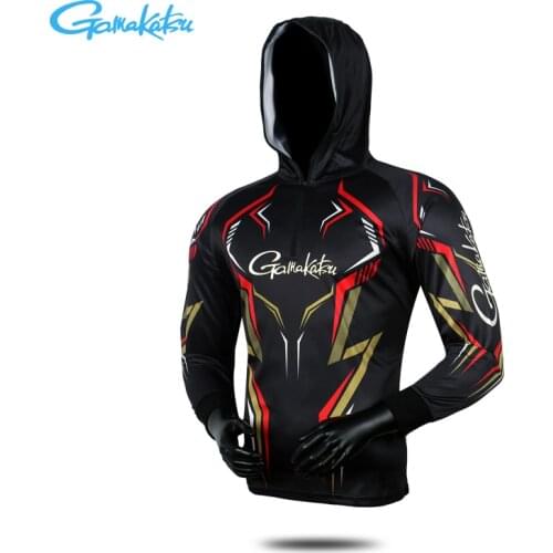 2022 New Gamakatsu Summer New Sun Protection Fishing Shirt Anti-uv Fishing Hoodie Breathable Sports Outdoor Anti-Mosquito Campi