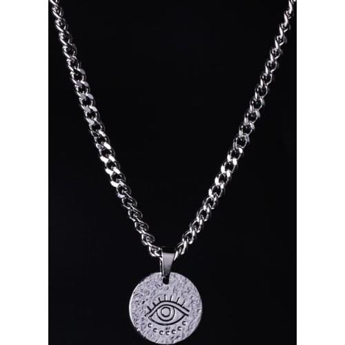 Personality Retro lovers Necklace environmental protection colorless stainless steel pendant Female Streetwear Chain Necklace