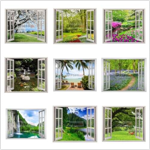 Up-to-date Full 5D DIY Square,Round Diamond painting Cross stitch Home Window pattern 3d embroidery mosaic Wall sticker 02