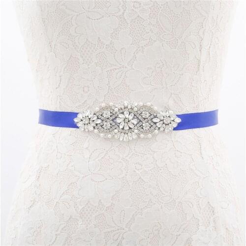 SESTHFAR Ceinture Luxe Rhinestone Bridal Belt Diamond Wedding Dress Belt Crystal Sash for Celebrity Dresses Accessories