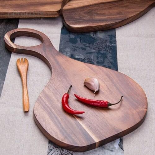 Wholesale irregular Acacia wood chopping board creative solid wood hotel supplies kitchen cooking Flat plate