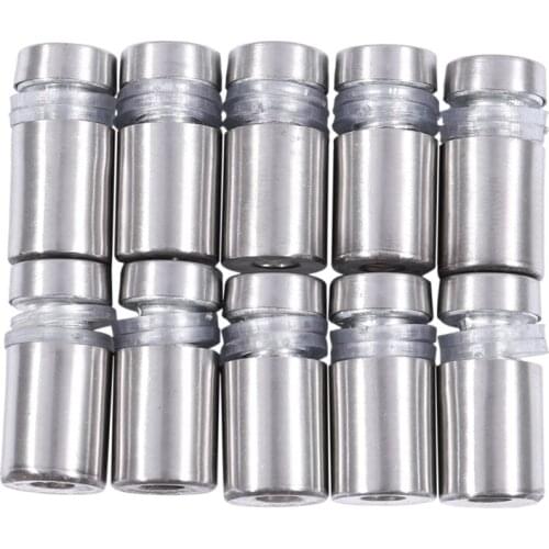 Stainless Steel Advertisement Screws Glass Standoff 12X20mm 10 Pcs
