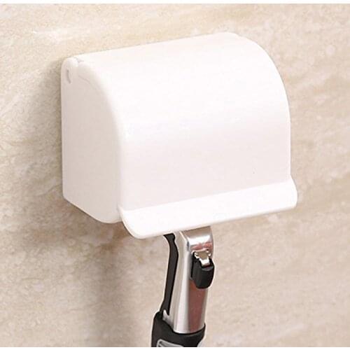 Self-adhesive Bathroom Wall Bracket Storage Of Home Space Removable Plastic Shaver Hanger Stable Dustproof Shaver Holder