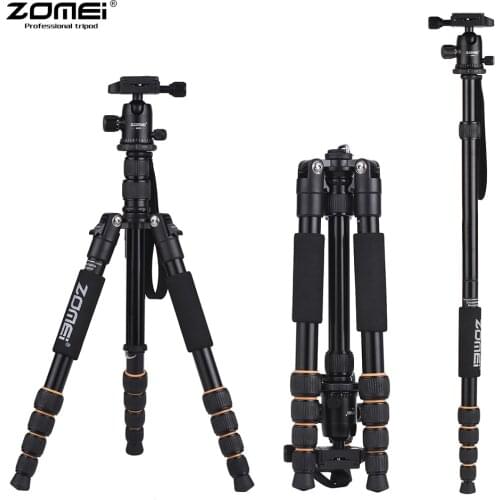 ZOMEI Q100 Q111 Q555 Q666 Q666C Camera Tripod Travel Portable Camera Tripod for Canon Nikon Sony DSLR Camera Tripod