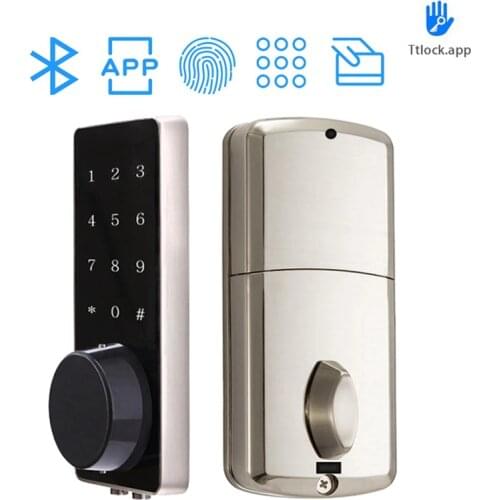 TTLock Bluetooth Smart Door Lock Keyless Password Electrics Door Lock Touch Screen Keypad Auto IC Card Mechanical Key Lock