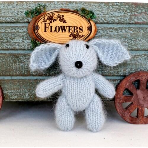 Light Grey Newborn Teddy Bunny doll props Baby Rabbit toy Stuffed Animal Baby bunny Christmas gift