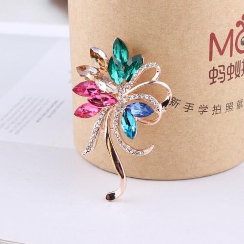 TODOX New fashion brooch Women Delicate Little pin Brooches Crystal Rhinestone Brooch glass Brooches Jewelry Gifts For Women man
