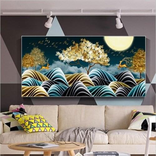 Frameless Deer HD Print Canvas Painting Wall Art Picture for Living Room Home Decor