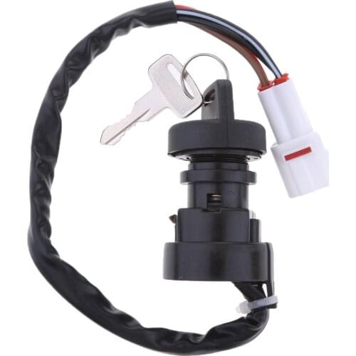 Ignition Key Switch Lock 4 Pins & 4 Wires for Yamaha Timberwolf 250 YFB250F 1994 1995 1996 1997 1998 1999 2000 ATV