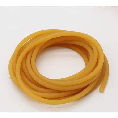Yellow Solid Latex Rubber Tube 2mm 3mm 5mm Surgical Hose Natural Bands Catapult Fitness Yoga Bow Accessories