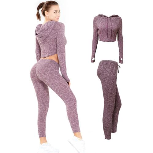 Women Tracksuit Sports Clothing Two Piece Set 2021 Brand New Hooded Sportswear Quick-dry Suit Sets