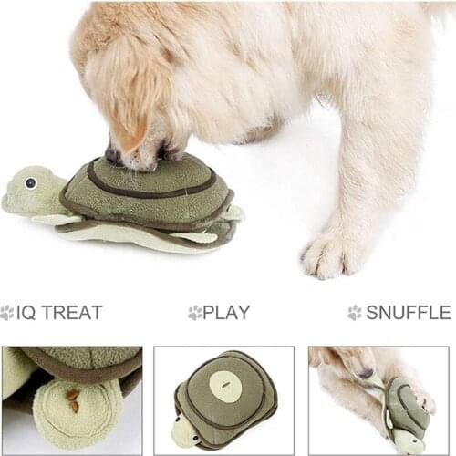 Dog Chew Toy Cats Pet Squeaky Sniffing Turtle Design Snack Food Slow Feeding Training Pet For Small Dog Chihuahua Husky Play Toy