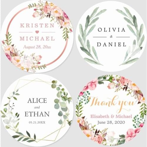 100pcs Custom Personalized,Wedding Stickers,Invitations,Candy Favors Gift Boxes Labels,Birthday,Logo, Cake Stickers,White,Kraft