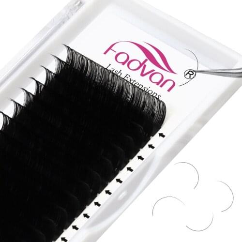 2 Boxes/Set Fadvan Classic False Eyelash Extensions for Lash Building Individual Fake Makeup Lashes 16 Rows Lashes