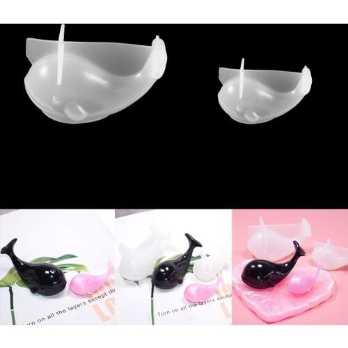 2 Sizes Whale Shape Mold Silicone Resin Mould Animal Casting MoldsFor DIY Jewelry Making Keychain Pendent Accessories
