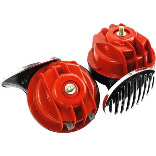 2Pcs Universal Snail Horn Siren with Cover 12V/24V Dual Tone Car Electric Horn Sound Signal Loud Alarm Kit for Car Boat Motorcyc