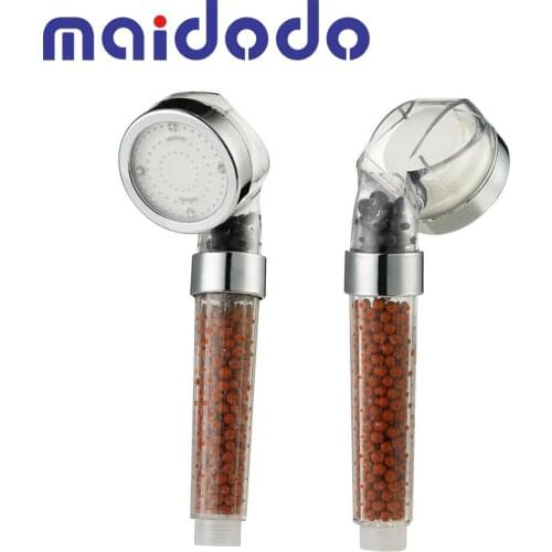 3/7 Color Changing Bath Shower Adjustable Jetting Shower Head High Pressure Saving Water SPA Bathroom Anion Filter Shower