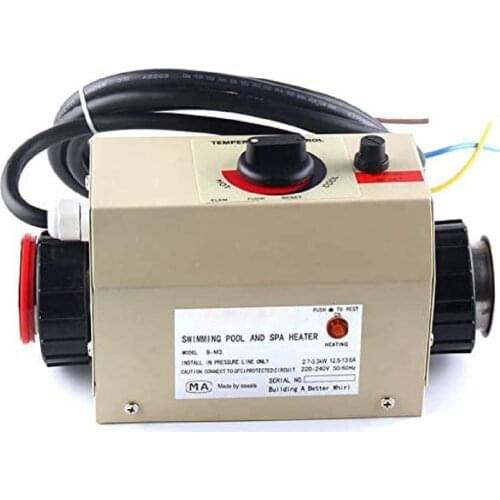 3KW 220V Swimming Pool & Bath SPA Heating Tub Electric Water Heater Thermostat Pool Heater Controller EU Plug