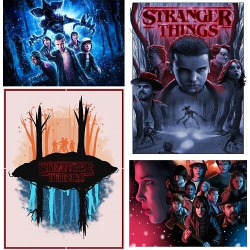 5D DIY Diamond Embroidery Stranger Things Posters Cross Stitch Kits DIY Diamond Painting Patterns Pictures of Rhinestones gift