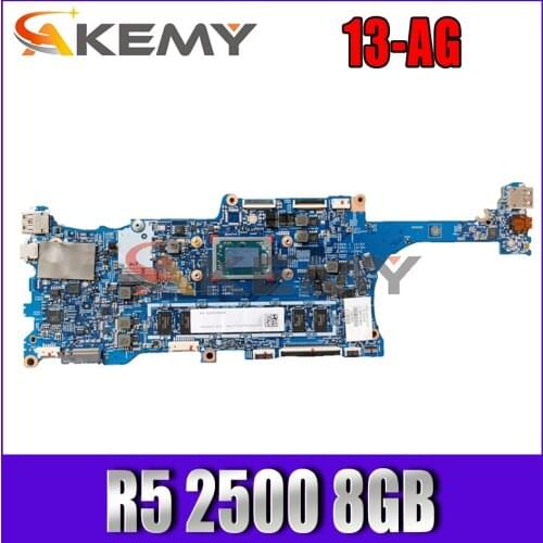 Akemy R5 2500 8GB FOR HP ENVY X360 13-AG Motherboard TPN-W133 17885-2 448.0EC05.0021 L19573-601 Mainboard 100%tested