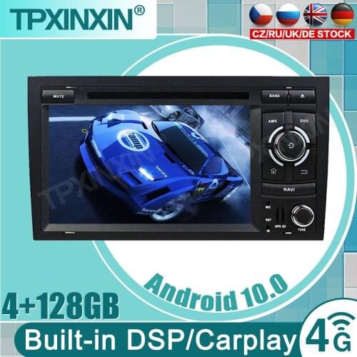 4+128G Android 10.0 for audi A4 S4 B6 b7 2002-2008 android 10 car multimedia audio stereo autoradio 4G DSP carplay wifi