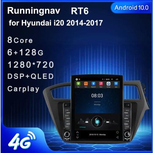 9.7" Android 10.1 For Hyundai i20 2014-2017 Tesla Type Car Radio Multimedia Video Player Navigation GPS RDS no dvd