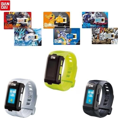 Bandai DIGIMON ADVENTURE Digivice DIM Memory Card Genuine Agumon Gabumon Life Bracelet Anime Figures Model Toys In stock
