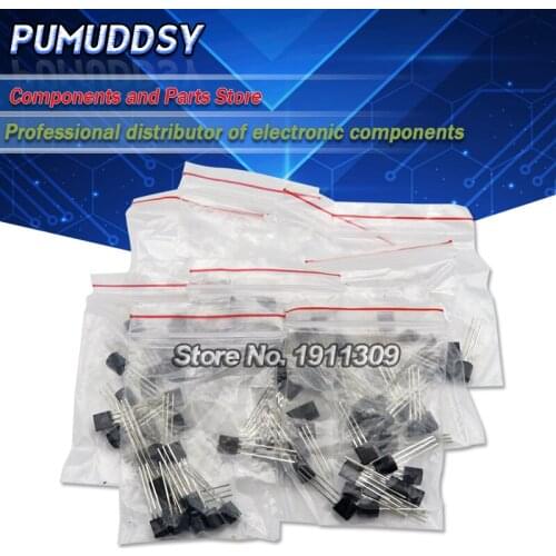 BC337 BC327 2N2222 2N2907 2N3904 2N3906 S8050 S8550 A1015 C1815 10Values x10pcs=100 Transistors set Pack Transistor kit (TO-92)