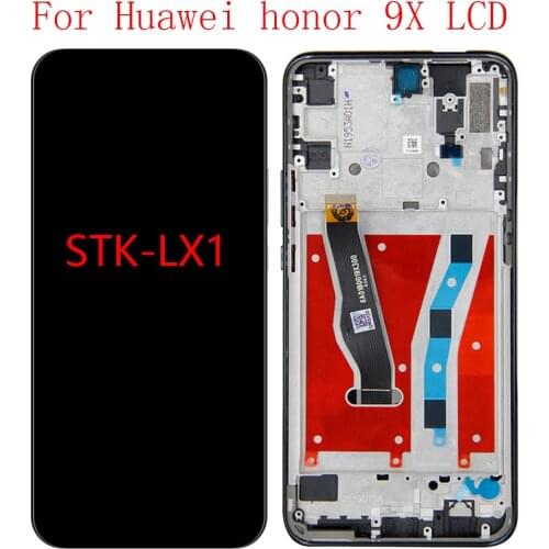 Suitable for Huawei Honor 9X Global LCD Display Touch Screen Touch Digitizer Assembly Frame STK-LX1 LCD Display 6.59 inches
