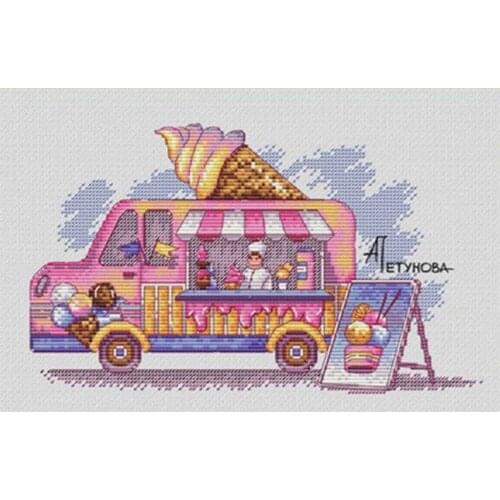 Cold drink cart patterns Counted Cross Stitch 11CT 14CT 18CT DIY wholesale Chinese Cross Stitch Kits Embroidery Needlework Sets