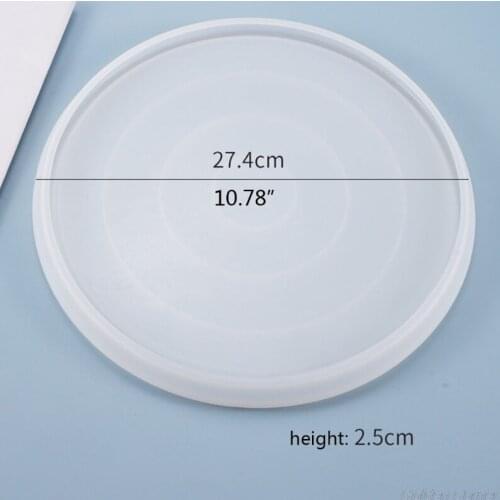 Crystal Epoxy Resin Mold Coaster Round Tray Mirror Plate Casting Silicone Mould DIY Crafts Making Tool N19 20 Dropshipping