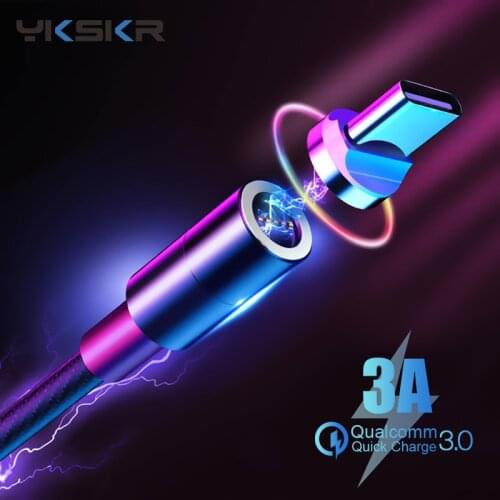 3A Magnetic Fast Charging Type C Cable for iPhone 12 11 Pro XS Max for Huawei Xiaomi Redmi Note 9 Phone Micro USB Charger Cable