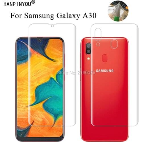 For Samsung Galaxy A30 A305 6.4" Soft TPU Front Back Full Cover Screen Protector Transparent Protective Film + Tools (Not Glass)