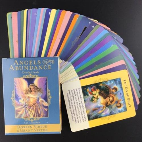 Angels Of Abundance Oracle Cards Deck Tarot Card Full English Friend Family Party Board Game Playing Tarot Cards