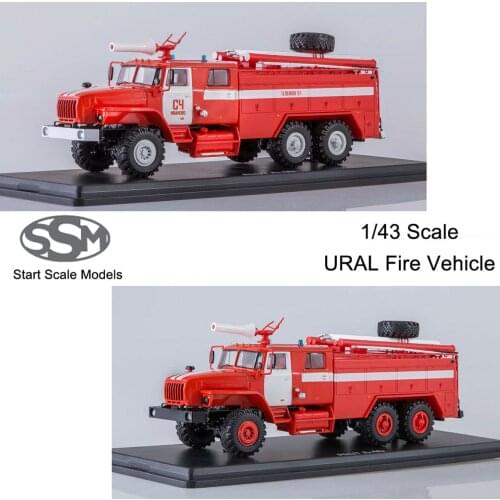 Start Scale Models SSM 1/43 Fire Engine AC-7 5-40 URAL Fire Truck Diecast Matel