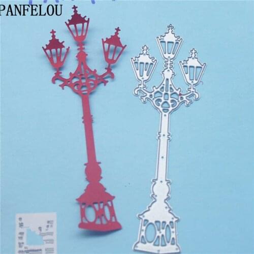 PANFELOU Bifurcation street lamp metal crafts paper die cutting dies for Scrapbooking/DIY wedding Halloween Hand account cards