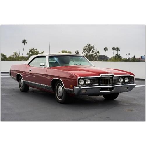 1972 Ford LTD Convertible Classic Sports Car Picture Canvas Posters Wall Art Modern Painting for Home Room Decor