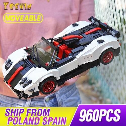 Mould King 13105 High-Tech MOC Mechanical The Pagani Zonda Cinque Speed Racing Cabriolet Car Building Blocks Brick Kids Toy